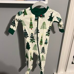 Christmas tree footie pajamas